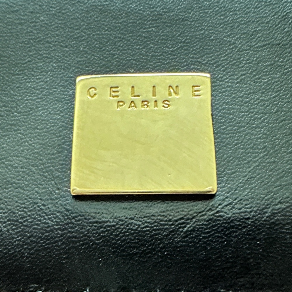 Vintage Celine Paris Unisex Wallet (EVC; Black/Gold) - Picture 3 of 10